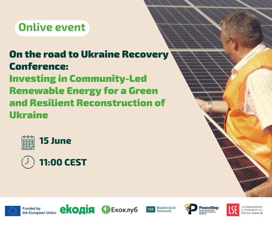 On the road to Ukraine Recovery Conference: Investing in Community-Led Renewable Energy for a Green and Resilient Reconstruction of Ukraine