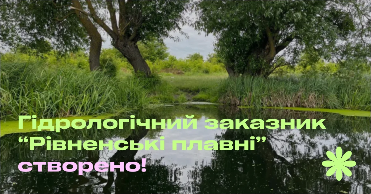У межах Рівненської громади створили гідрологічний заказник “Рівненські плавні”! 